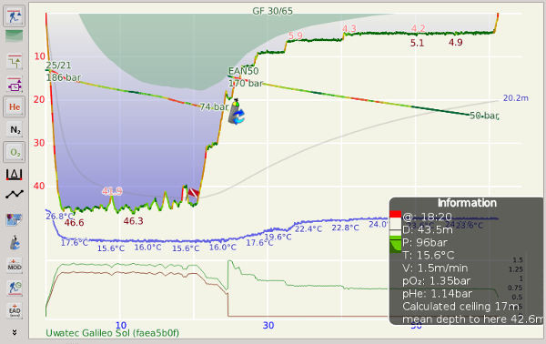 Typical dive profile